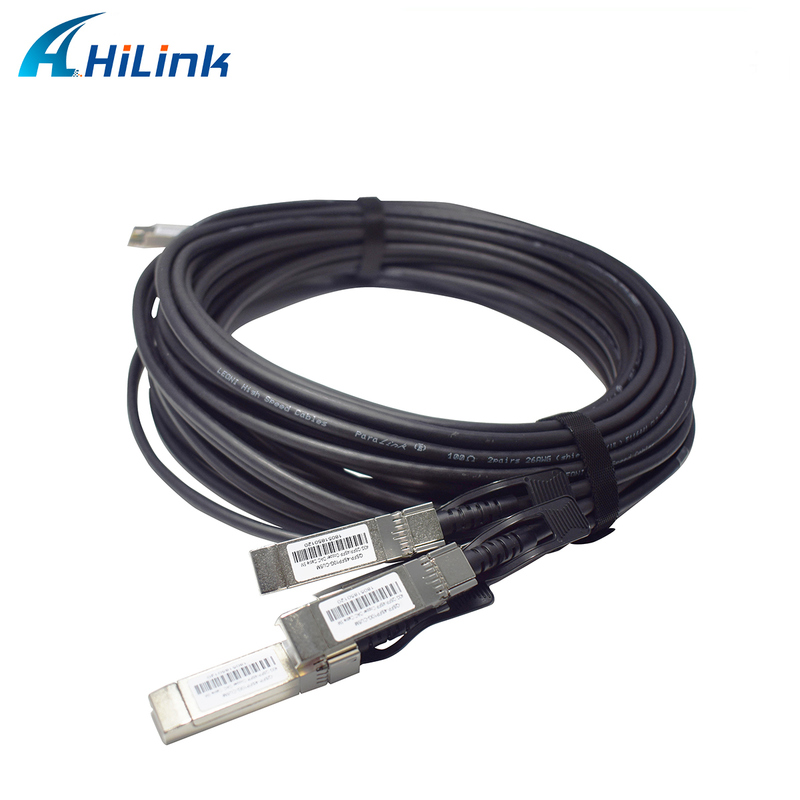 Cable DAC de cobre de conexión directa pasiva QSFP+ de 40G a 4*10G SFP+ de 5 m para centros de datos Ethernet de 10G/40 Gigabit
