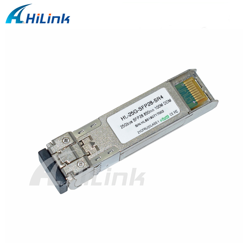 25G SFP28 SR MMF módulo de fibra óptica 850nm 100m GBIC Transceptor óptico temperatura industrial