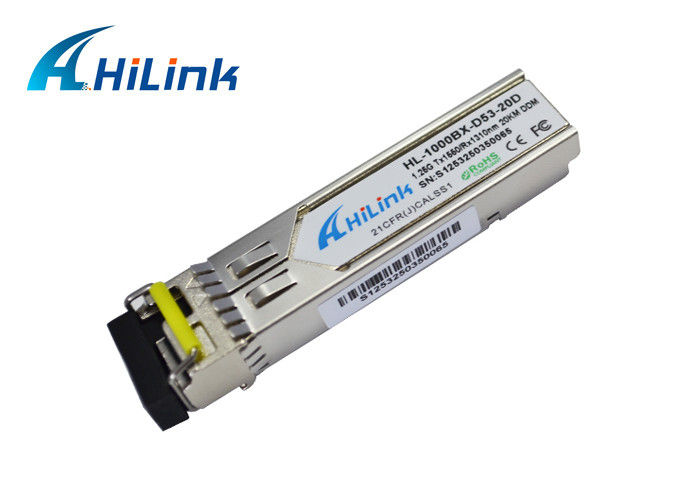 Conector Mikrotik del módulo los 20KM LC/SC de SFP de la fibra óptica del WDM 1.25G compatible