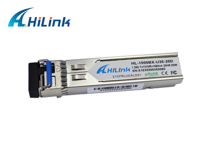 Conector Mikrotik del módulo los 20KM LC/SC de SFP de la fibra óptica del WDM 1.25G compatible