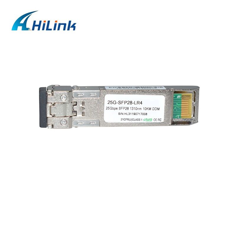 Módulo óptico Hilink 25G SFP28 con fuente de alimentación de 3,3 V para Ethernet 25GBASE-LR en el rango de temperatura comercial