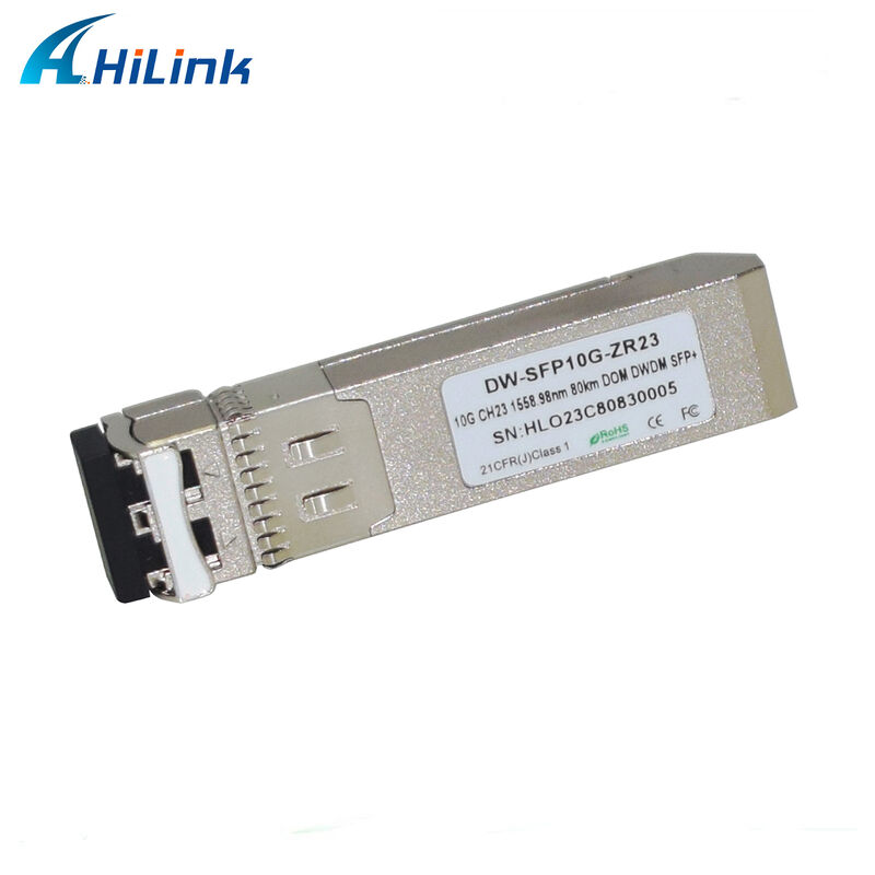 Módulo Transceptor Óptico Hilink 10Gb SFP+ DWDM SFP 100GHZ CH17~61 Opcional 80km Duplex LC Comercial Industrial
