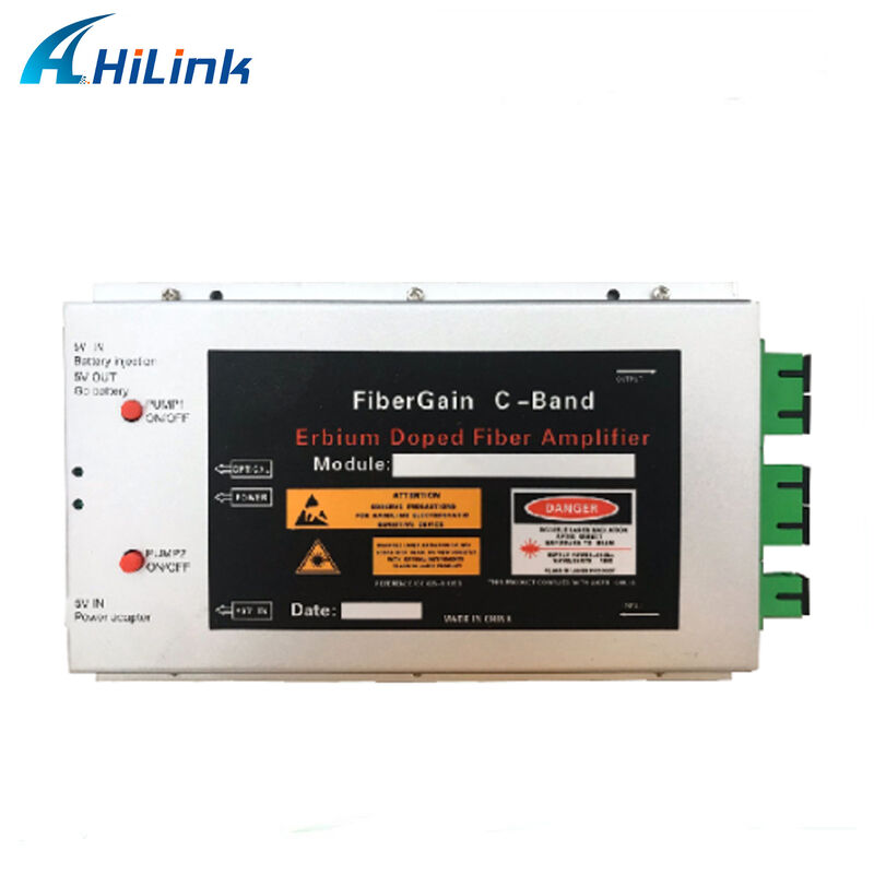 Hilink MINI Tipo EDFA 1550nm 15dBm 1 entrada 1 salida CATV Edificio Telecom ERBIUM-DOPED FIBRE AMPLIFICADOR