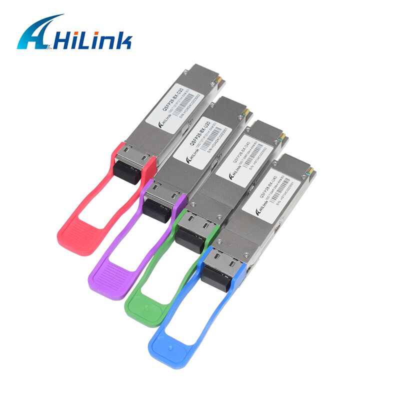 Transceptor óptico Hilink QSFP28-BX-UD40 100G BiDi con distancia de 40 km para aplicaciones de centros de datos