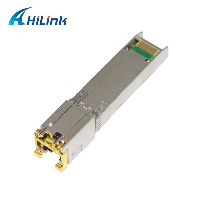 Transceptor SFP+ de velocidad de datos de 10G Hilink con distancia de 30M/80M y módulo de cobre 10GBASE-T compatible con RoHS