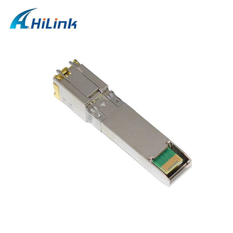 Transceptor SFP+ de velocidad de datos de 10G Hilink con distancia de 30M/80M y módulo de cobre 10GBASE-T compatible con RoHS