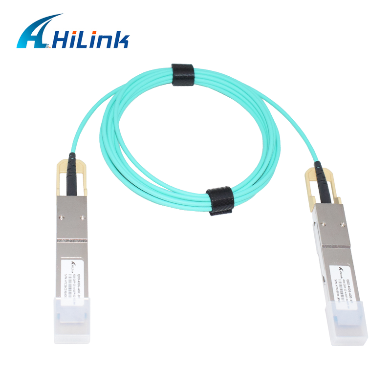 Cable Hilink 400G QSFP56-DD AOC 3M con cumplimiento RoHS para la transmisión de datos de alta velocidad