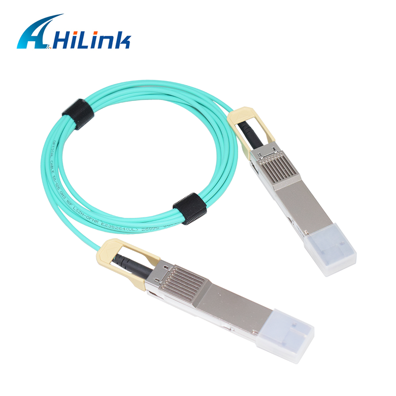 Cable Hilink 400G QSFP56-DD AOC 3M con cumplimiento RoHS para la transmisión de datos de alta velocidad