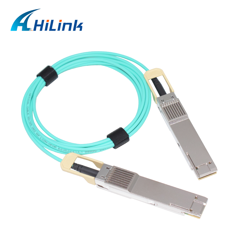 Cable Hilink 400G QSFP56-DD AOC 3M con cumplimiento RoHS para la transmisión de datos de alta velocidad