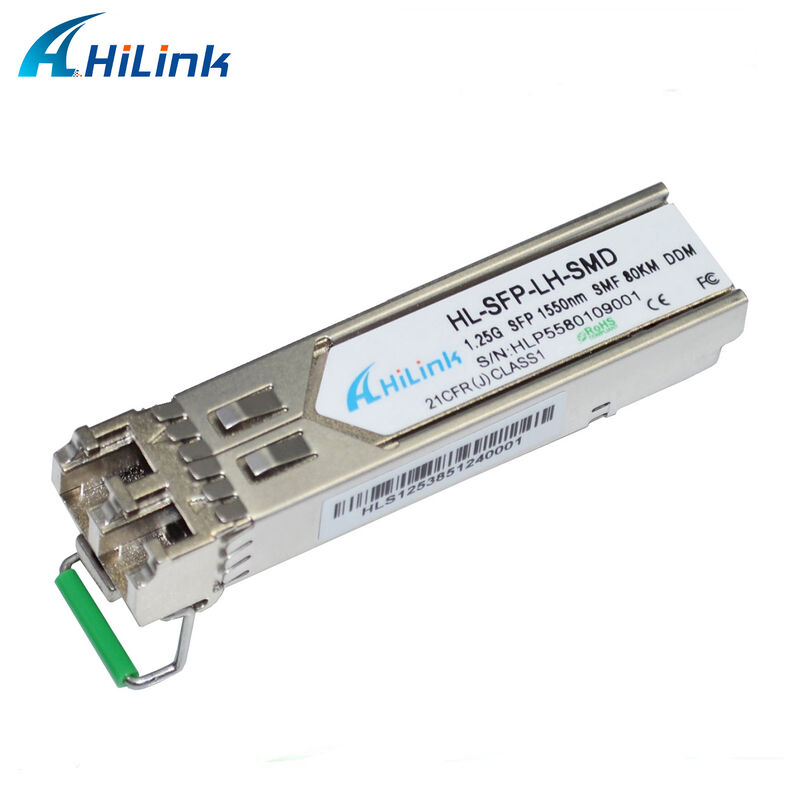 Transceptor óptico 1550nm los 80km GBIC conectable en caliente RoHS de Hilink 1.25Gb/s SFP obediente