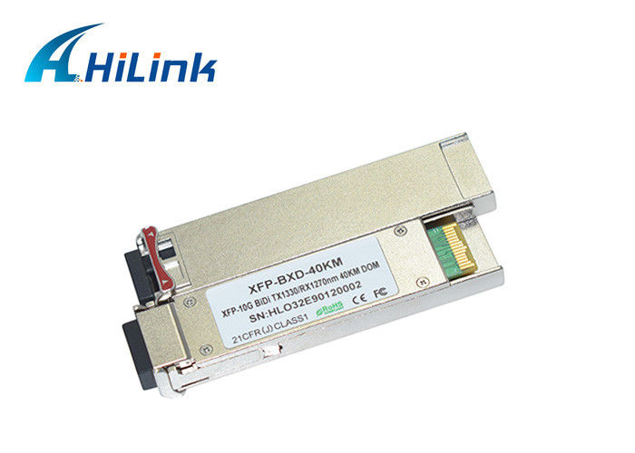 Solo conector del módulo los 40KM LC del WDM 1330/1270nm BIDI 10G del transmisor-receptor de la fibra XFP