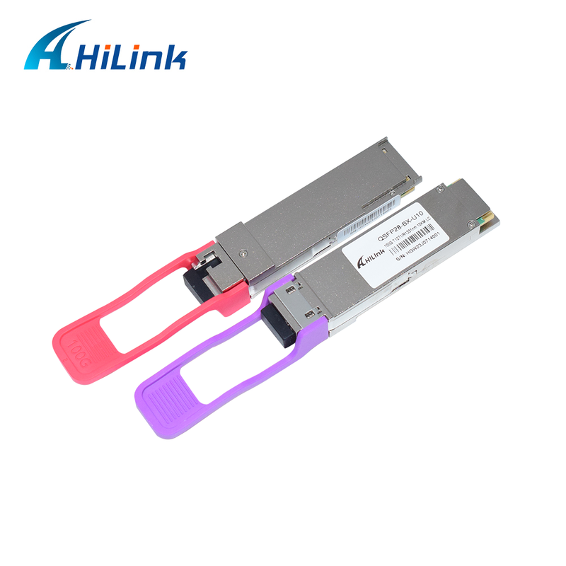 QSFP28 100G BIDI 10KM Transceptor óptico SMF Simplex LC Conector DDM 1271/1331