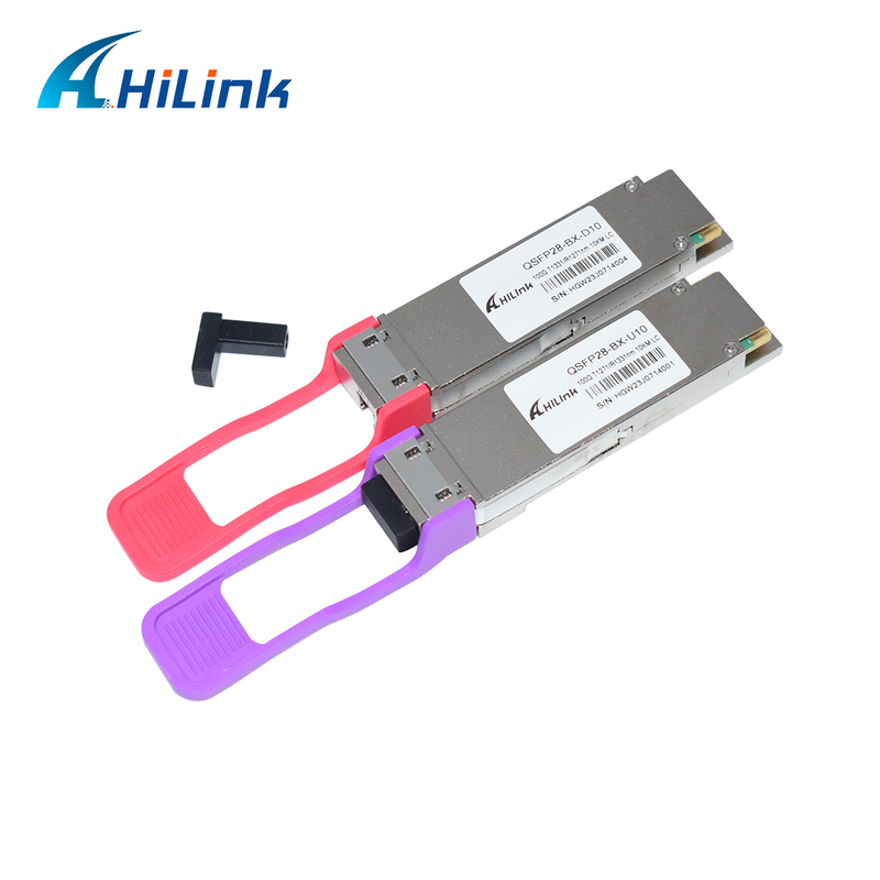 QSFP28 100G BIDI 10KM Transceptor óptico SMF Simplex LC Conector DDM 1271/1331