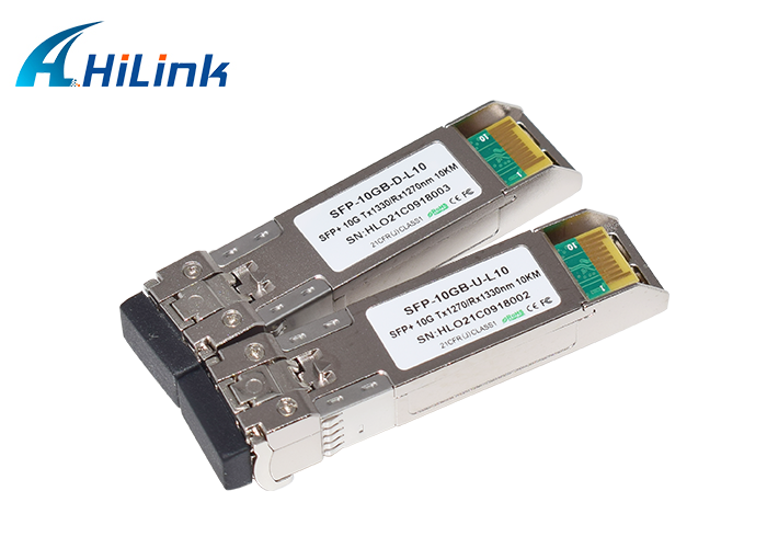 Transceptor Óptico SFP+ BiDi 10G con Longitud de Onda de 1270/1330nm y Distancia de 10KM para Transmisión por Fibra Única