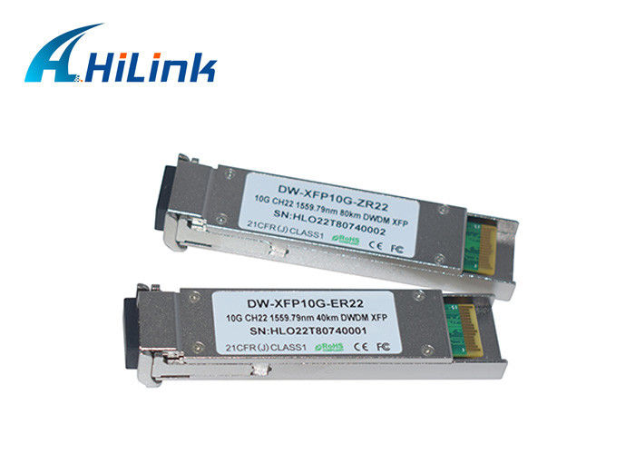 Transceptor Cisco 10G XFP compatible, XFP 10G ZR 1550nm 80km sintonizable con conector LC