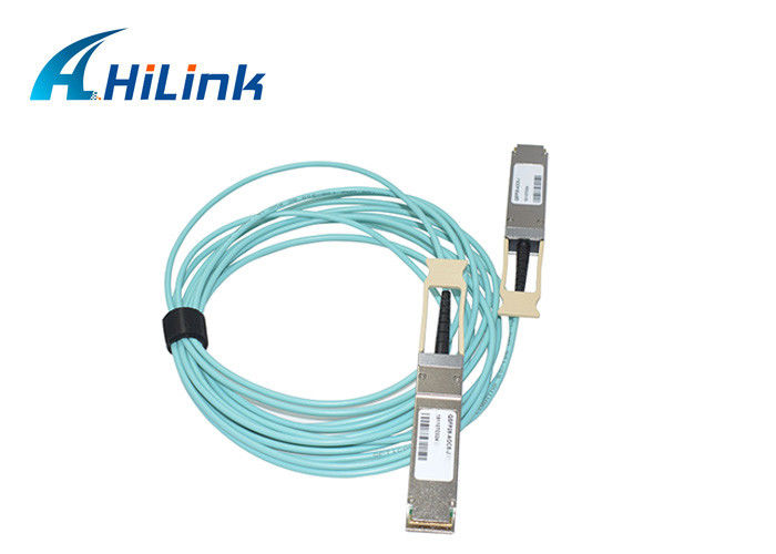 cable de Ethernet activo óptico de 100G AOC Hilink QSFP28 a QSFP28 para el interruptor del puerto 100G