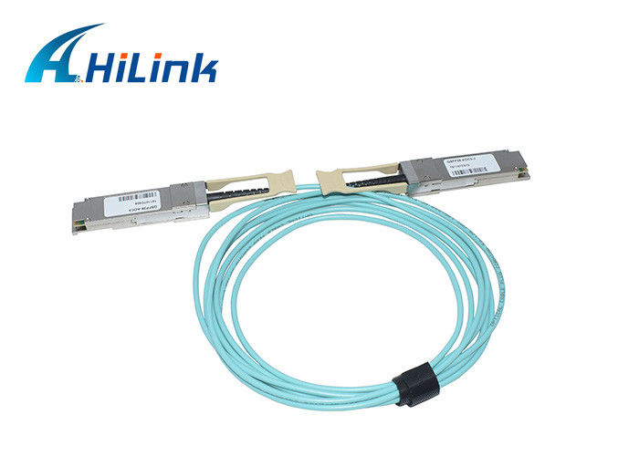 cable de Ethernet activo óptico de 100G AOC Hilink QSFP28 a QSFP28 para el interruptor del puerto 100G