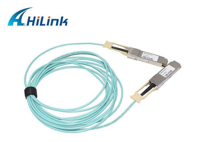 cable de Ethernet activo óptico de 100G AOC Hilink QSFP28 a QSFP28 para el interruptor del puerto 100G