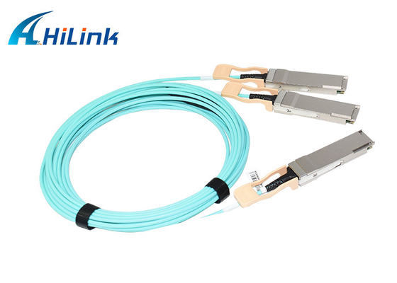 cable óptico activo 200G QSFP56 SR4 de AOC de los 5m a 2xQSFP56 SR2 850nm