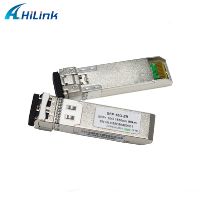 Módulo enchufable caliente de Ethernet del ZR 1550nm SFP del transmisor-receptor SMF LOS 80KM de 10G SFP+