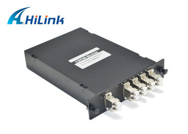 1x4 CH CWDM Mux óptico acuerdo del aislamiento de la fibra a dos caras/sola de Demux alto diseñado