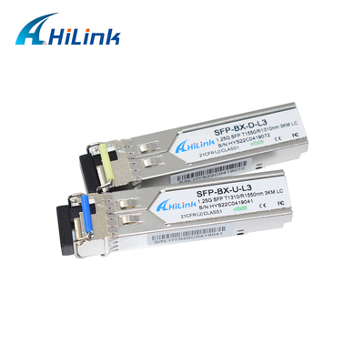 Conector 1310nm del módulo los 3KM del transmisor-receptor del WDM BIDI SFP+ de 1000BASE 1.25G/DOM de 1550nm los 3KM SM