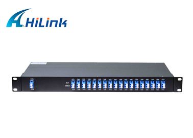 18 multiplexor de la fibra 1270-1610nm LC/UPC 20nm del duplex del módulo de los canales CWDM Mux Demux