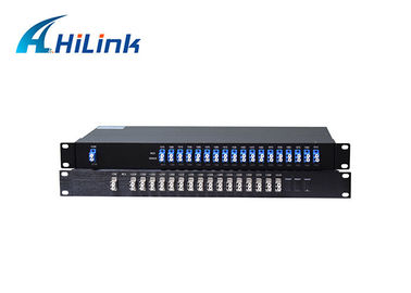 Módulo dual del conector 18CH CWDM Mux+Demux de la fibra LC/UPC en 1U 19