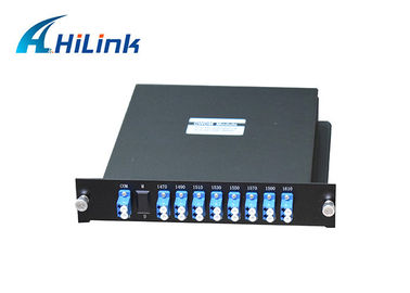 Fibra dual LC/UPC 1470nm-1610nm 8CH CWDM Mux Demux del casete de LGX 2 ranuras en soporte de estante 1U