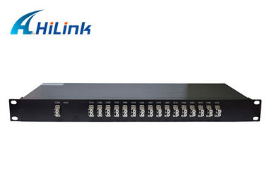 Puerto dual 1310nm~1610nm del metal del soporte de estante del módulo 1U de la fibra CWDM Mux Demux 16ch