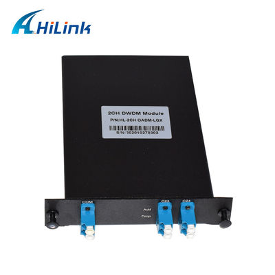 1310nm 2ch ópticos añaden el multiplexor Dwdm del descenso añaden Oadm Mux Demux Dwdm