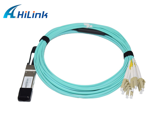 40G QSFP+ al arsenal activo del cable óptico los 5M AOC VCSEL de los conectores de 8x LC